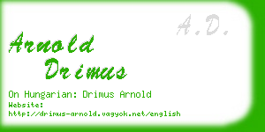 arnold drimus business card